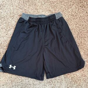 Under Armour Kis’s Black and Gray Athletic Shorts